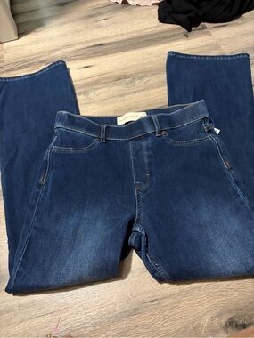 Soft Surroundings Women's Boot Cut Jeans in Dark Blue Wash - small